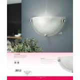 EGLO 7188 | Salome Eglo zidna svjetiljka 1x E27 krom, alabaster