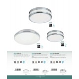 EGLO 94998 | Palermo-IP Eglo zidna, stropne svjetiljke svjetiljka okrugli 1x LED 950lm 3000K IP44 krom, bijelo