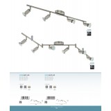 EGLO 92598 | Buzz-LED Eglo spot svjetiljka elementi koji se mogu okretati 4x GU10 960lm 3000K poniklano mat