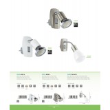 EGLO 92925 | Mini-4 Eglo utična svjetiljka svjetiljka s prekidačem elementi koji se mogu okretati 1x GU10 240lm 3000K bijelo, krom