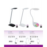 EGLO 95695 | Cajero Eglo stolna svjetiljka 50cm sa tiristorski dodirnim prekidačem jačina svjetlosti se može podešavati, USB utikač, elementi koji se mogu okretati 1x LED 550lm 4000K bijelo