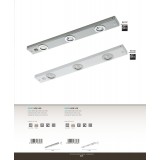 EGLO 93706 | Kob-LED Eglo osvjetljenje ploče svjetiljka s prekidačem 3x LED 780lm 3000K bijelo