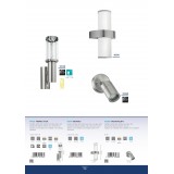 EGLO 96013 | Robledo Eglo zidna svjetiljka cilindar 2x LED 640lm 3000K IP44 plemeniti čelik, čelik sivo, prozirna
