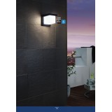EGLO 95097 | Desella1 Eglo zidna svjetiljka četvrtast 1x LED 900lm 3000K IP54 antracit, bijelo