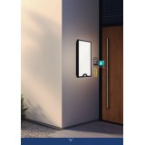 EGLO 99521 | Casazza Eglo zidna, stropne svjetiljke svjetiljka pravotkutnik sa senzorom 1x LED 1900lm 3000K IP44 crno, bijelo