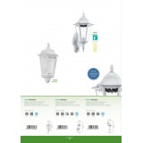 EGLO 93445 | Navedo Eglo zidna svjetiljka 1x E27 IP44 bijelo, prozirna