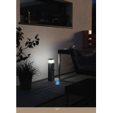 EGLO 901032 | Park5 Eglo utikačni stup svjetiljka s utičnicom 1x E27 IP54 antracit, opal