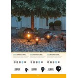 EGLO 900203 | Monterollo-Smoke Eglo ubodne svjetiljke svjetiljka kuglasta sa kablom i vilastim utikačem 1x E27 IP44 crno, prozirna crna