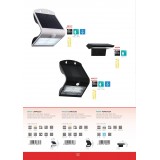 EGLO 98757 | Lamozzo Eglo zidna svjetiljka sa senzorom, svjetlosni senzor - sumračni prekidač solarna baterija, orientciona rasvjeta 1x LED 440lm 4000/3000K IP44 bijelo, prozirno