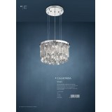 EGLO 93425 | Calaonda Eglo visilice svjetiljka 7x G9 3150lm krom, prozirna