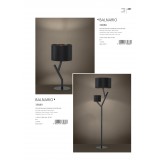 EGLO 39888 | Balnario Eglo stolna svjetiljka 63cm sa prekidačem na kablu 1x E27 crno