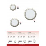 EGLO 99154 | Fueva-5 Eglo ugradbene svjetiljke LED panel okrugli Ø166mm 1x LED 1350lm 4000K satenski nikal, bijelo