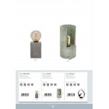 EGLO 43597 | Prestwick Eglo visilice svjetiljka 1x E27 crno, sivo
