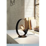 EGLO 49111 | Lynton Eglo stolna svjetiljka 27cm sa prekidačem na kablu 1x E27 sivo