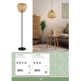 EGLO 43263 | Dembleby Eglo stolna svjetiljka 25cm sa prekidačem na kablu 1x E27 crno, bezbojno