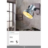 EGLO 49649 | Barnstaple Eglo spot svjetiljka elementi koji se mogu okretati 2x E27 braon antik, crno, antički cink
