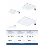 EGLO 98903 | Turcona Eglo stropne svjetiljke LED panel - edgelight četvrtast 1x LED 4200lm 4000K bijelo, saten