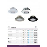 EGLO 95817 | Pineda Eglo ugradbena svjetiljka okrugli Ø78mm 1x LED 500lm 3000K IP44/20 bijelo