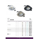 EGLO 98305 | Saliceto Eglo ugradbena svjetiljka okrugli jačina svjetlosti se može podešavati, pomjerljivo Ø88mm 1x LED 450lm 4000K bijelo