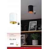 EGLO 94503 | Polasso Eglo stropne svjetiljke svjetiljka cilindar 1x LED 340lm 3000K bijelo, zlatno