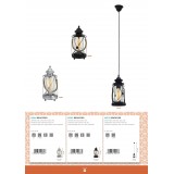 EGLO 49284 | Bradford Eglo stolna svjetiljka 33cm sa prekidačem na kablu 1x E27 antik srebrna, prozirna, bezbojno