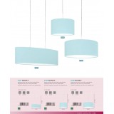 EGLO 97387 | Eglo-Pasteri-Pastel-LB Eglo visilice svjetiljka 2x E27 pastel plava, bijelo