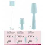 EGLO 97432 | Carpara Eglo stolna svjetiljka 47cm sa prekidačem na kablu 2x E27 pastel svijetlo plava