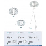 EGLO 95611 | Stellato Eglo stolna svjetiljka 21,5cm sa prekidačem na kablu 1x E27 bijelo