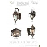 ELSTEAD NE8-M | New-England Elstead stropne svjetiljke svjetiljka sa sjenilom ručne izrade 2x E27 IP44 antik brončano, prozirno