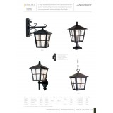 ELSTEAD BL46M-BLACK | Canterbury Elstead zidna svjetiljka 1x E27 IP43 crno, prozirno