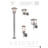 ELSTEAD BRUGES-ST-STEEL | Bruges Elstead zidna svjetiljka 1x E27 IP44 plemeniti čelik, čelik sivo, prozirno