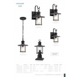 ELSTEAD KL-RIVERWOOD3-M | Riverwood Elstead stolna svjetiljka 44cm 1x E27 IP44 antički cink, efekt mjehura