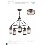 ELSTEAD KL-ASHLANDBAY-F | Ashland-Bay Elstead stropne svjetiljke svjetiljka 2x E27 IP44 antički cink, prozirno