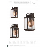 ELSTEAD QZ-BYRON-M | Byron Elstead zidna svjetiljka 1x E27 IP44 brončano smeđe, crveni bakar