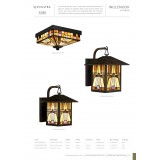ELSTEAD QZ-INGLENOOK2-M | Inglenook Elstead zidna svjetiljka ručna izrada 1x E27 IP44 brončano smeđe, višebojno