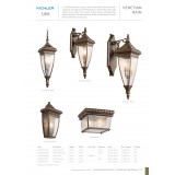 ELSTEAD KL-VENETIAN-F | Venetian-Rain Elstead stropne svjetiljke svjetiljka 2x E14 IP44 antik brončano, prozirno