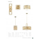 ELSTEAD HK-GEMMA2-A-SL | Gemma-EL Elstead zidna svjetiljka 2x E14 antik zlato, jantar, prozirno