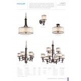 ELSTEAD KL-LACEY9-MB | Lacey Elstead luster svjetiljka 9x E14 brončano smeđe, opal, prozirna bijela