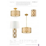 ELSTEAD GN-ARABELLA-TL-G | Arabella-EL Elstead stolna svjetiljka 69,6cm s prekidačem ručno bojano 1x E27 antik zlato, krem