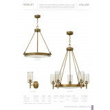ELSTEAD HK-COLLIER5 | Collier Elstead luster svjetiljka 5x E27 antik bakar, efekt mjehura, prozirno
