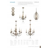ELSTEAD KL-ROSALIE-P | Rosalie-EL Elstead visilice svjetiljka 1x E27 antik zlato, učinak stakla od žive