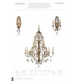 ELSTEAD FE-VALENTINA1 | Valentina-EL Elstead zidna svjetiljka 1x E14 antik brončano, zrcalo, kristal