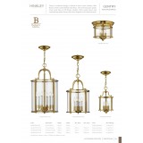 ELSTEAD HK-GENTRY-F-PB | Gentry Elstead stropne svjetiljke svjetiljka 3x E14 mesing, prozirno