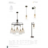 ELSTEAD DOUILLE-TL-BPB | Douille Elstead stolna svjetiljka 68,6cm s prekidačem 1x E27 crno, mesing