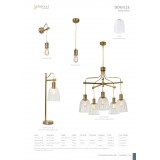 ELSTEAD DOUILLE-TL-AB | Douille Elstead stolna svjetiljka 68,6cm s prekidačem 1x E27 antik bakar