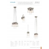 ELSTEAD KL-BRINLEY-MP-NI | Brinley Elstead visilice svjetiljka 1x E27 grebani nikal, prozirno