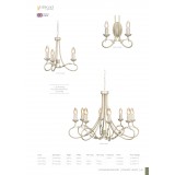 ELSTEAD OV3-IVORY-GOLD | Olivia-EL Elstead luster svjetiljka 3x E14 elefanstka kost