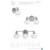 ELSTEAD HK-AINSLEY1-BATH | Ainsley Elstead zidna svjetiljka 1x G9 320lm 3000K IP44 krom saten, opal
