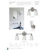 ELSTEAD FE-HUGOLAKE1BATH | Huguenot-Lake Elstead zidna svjetiljka 1x G9 320lm 3000K IP44 svjetli krom, poniklano, bijelo