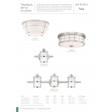 ELSTEAD QZ-CHANCE-F-PC | Chance Elstead stropne svjetiljke svjetiljka 2x E27 IP44 krom saten, opal